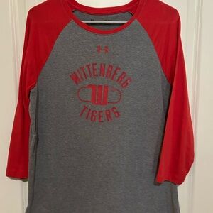 Under Armour Kids Red and Gray Long Sleeve Tee